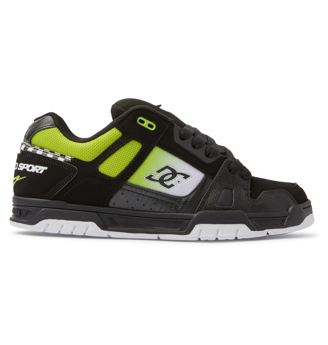 dc shoes stag se black/ green/ white