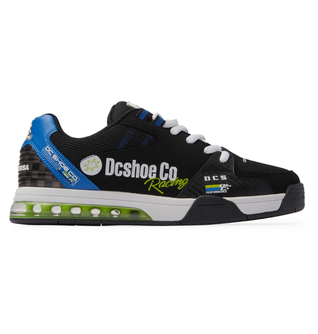 dc shoes versatile le black/ blue/ white 