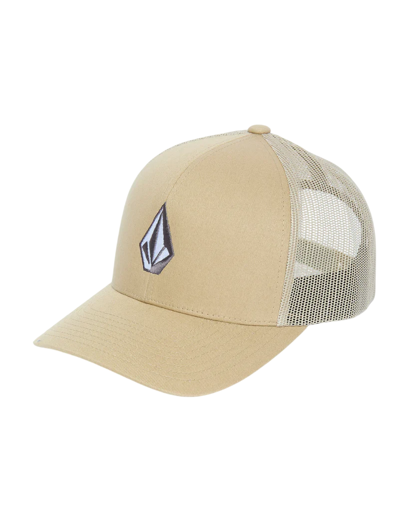 volcom cap full stone cheese brindle trucker