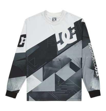 dc shoes ls jersey burn out medium grey