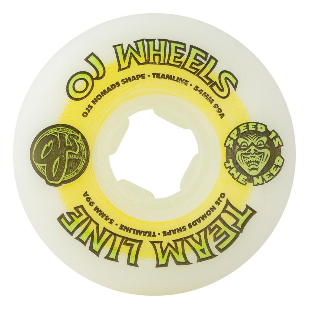 oj whl team line hardline white 54mm