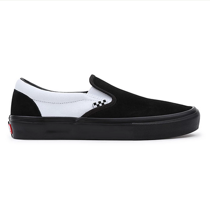 vans skate slip-on black/ black/ white 