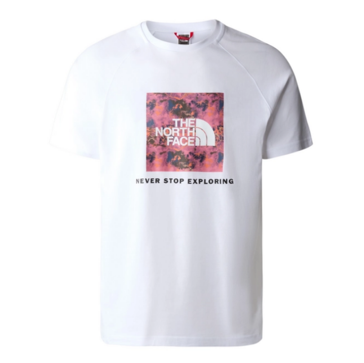 north face ts raglan redbox white cosmo