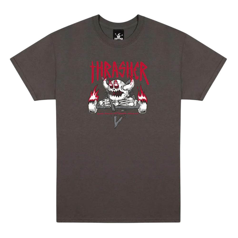 thrasher ts toy machine monster-gram charcoal