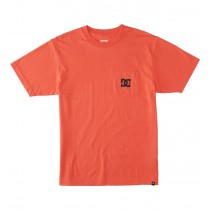 dc shoes ts star pocket hot coral 