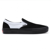 vans skate slip-on black/ black/ white 