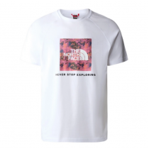 north face ts raglan redbox white cosmo