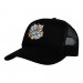santa cruz cap flaming dot black trucker 